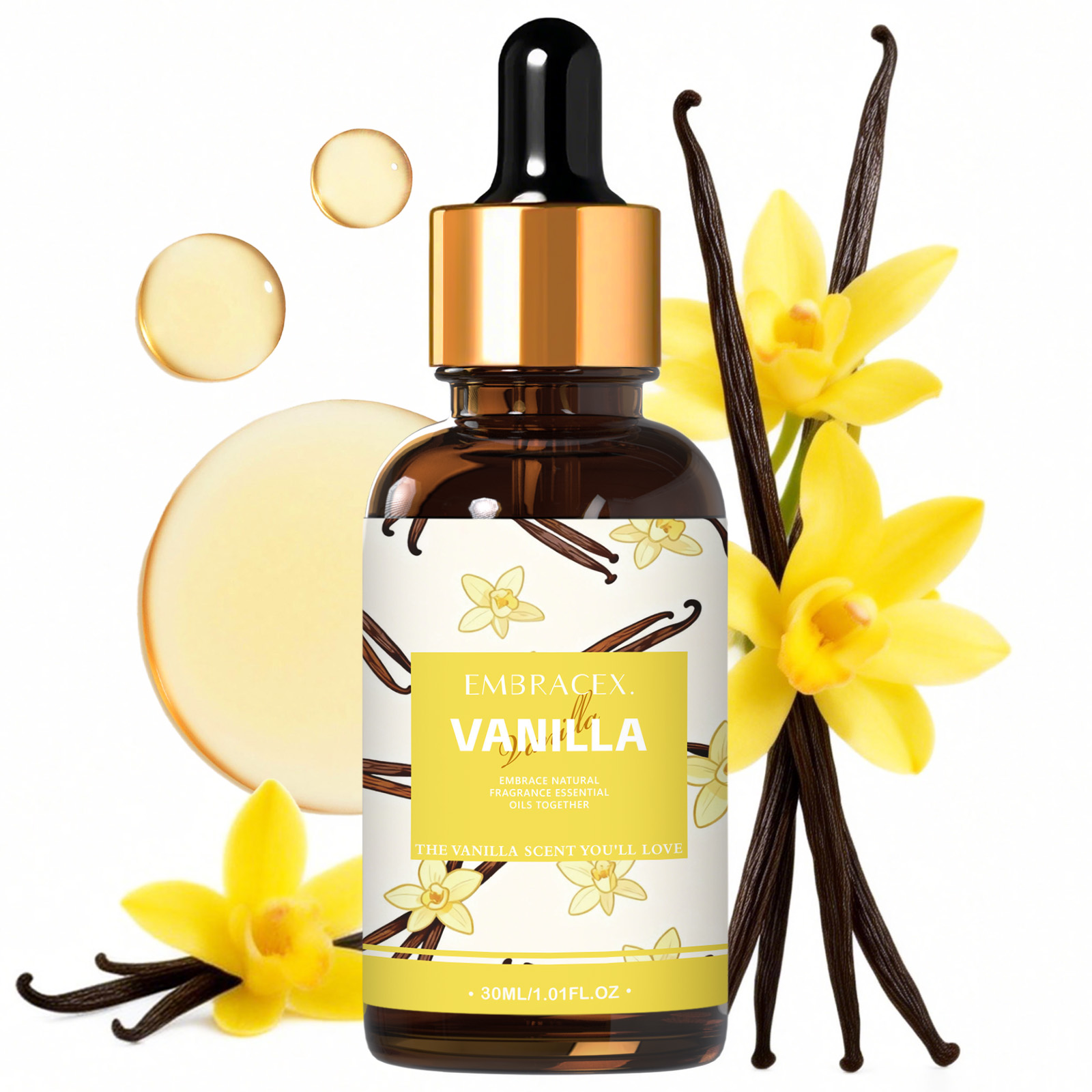 Candle Making Fragrances - 30ml バニラフレグランスオイル ディフューザー用 キャンドル作り用 友人へのギフト 温かい香り