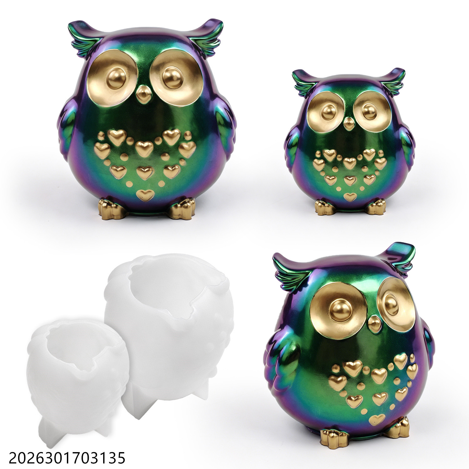 Candle Making Tutorial - フクロウシリコンモールド 3D鳥型セット DIYエポキシ樹脂石膏セメント石鹸作り香り付きキャンドルホルダークラフトギフト用