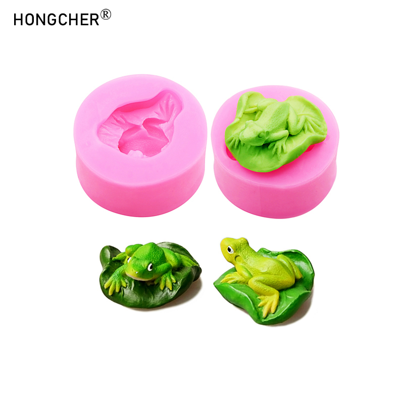Candle Making Design - 蓮の葉カエル樹脂マイクロ風景装飾ドリップモールド石膏アロマセラピーアレンジメント 3d キャンドルアレンジメントシリコーン型