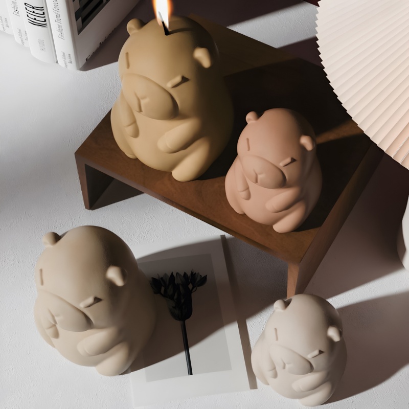 カピバラプディングベーキングシリコーン型 DIY 動物の形の - Candle Making Tutorial のレビューと価格