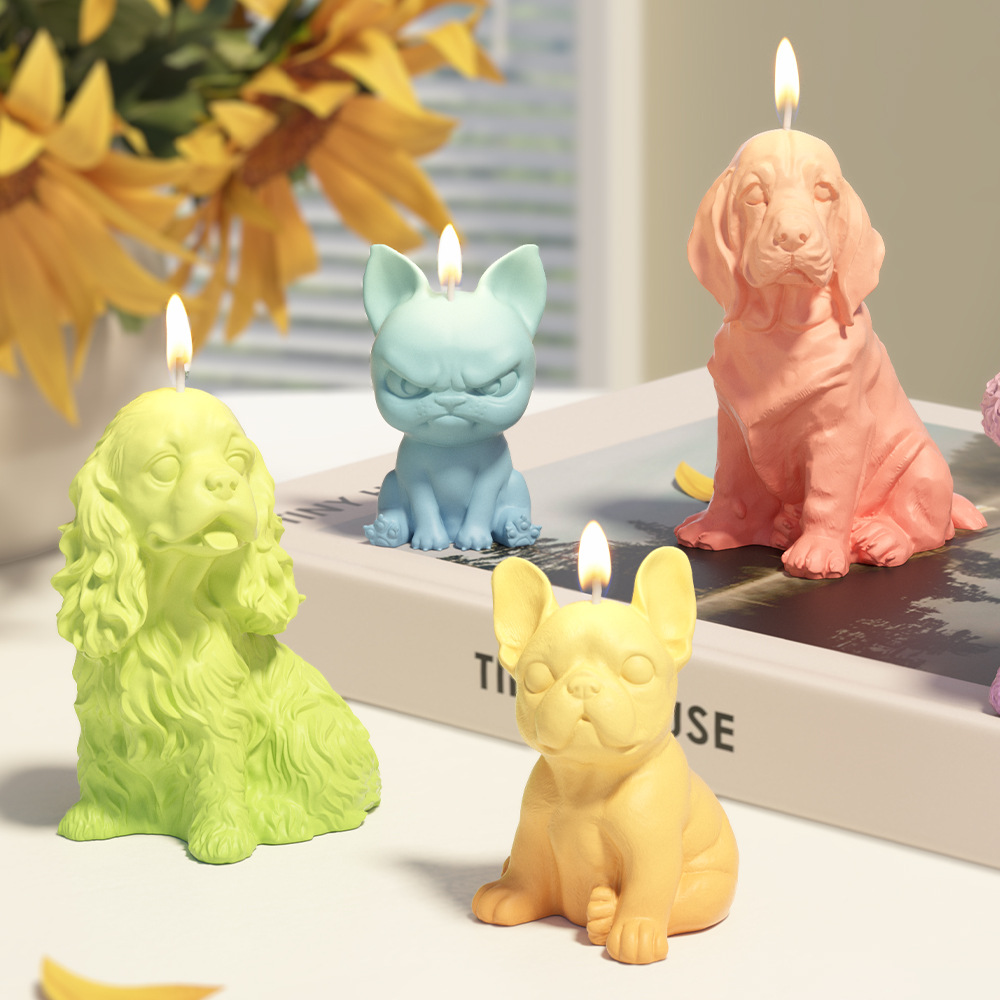 座っているラブラドール子犬シリコーン型香りキャンドル動物猫樹 - Candle Making For Beginners のレビューと価格