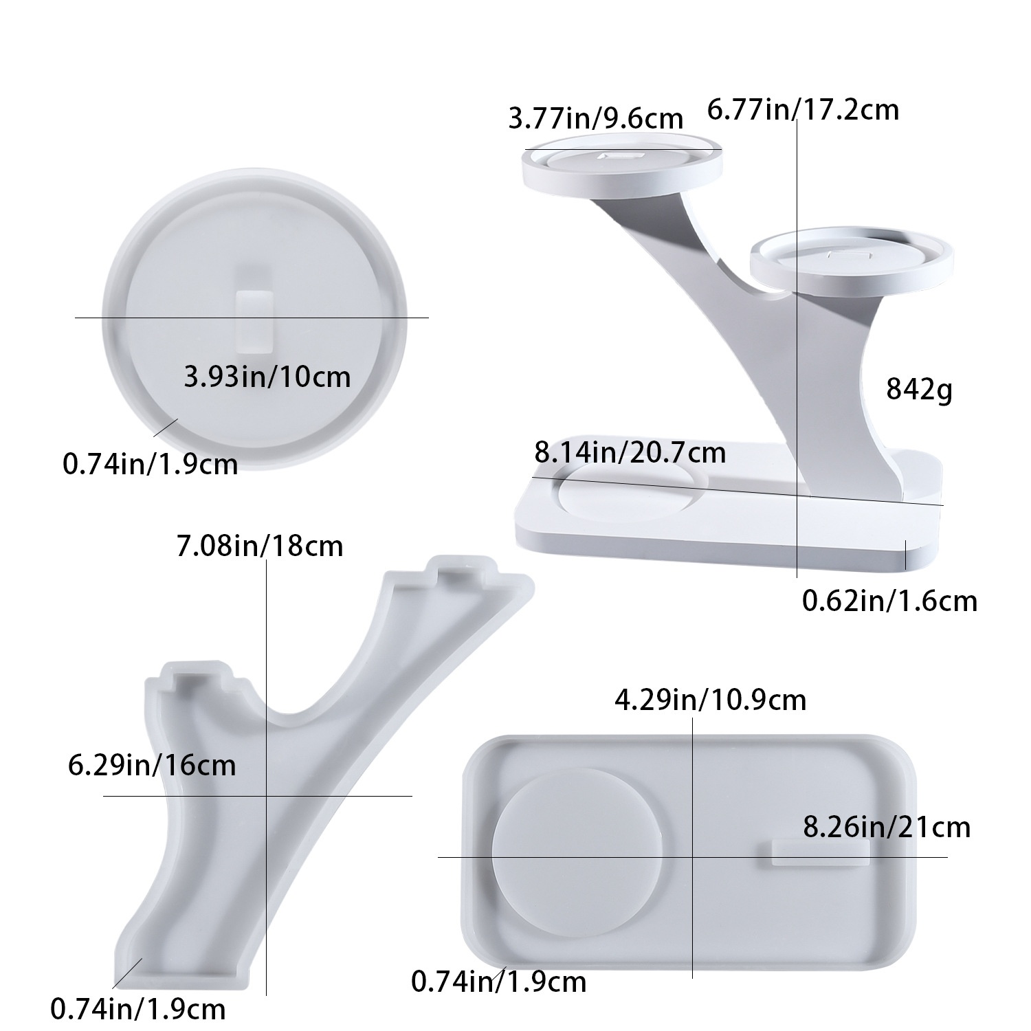 DIYエポキシ樹脂型キャンドルスティックホルダー接合装飾シリ - Candle Making Design のレビューと価格