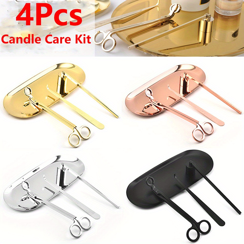 4 ピース/セット高級キャンドルケアキットステンレス鋼芯トリ - Candle Making Tutorial のレビューと価格