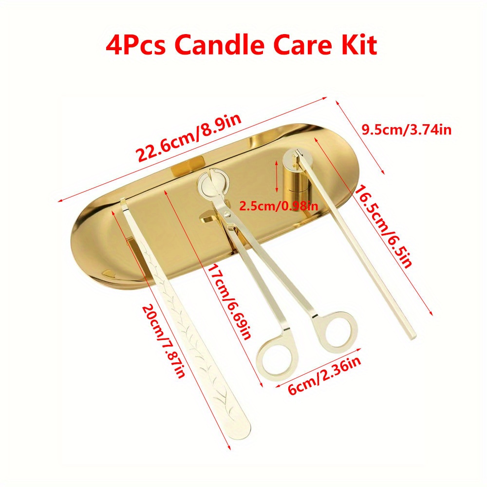 4 ピース/セット高級キャンドルケアキットステンレス鋼芯トリ - Candle Making Tutorial のレビューと価格