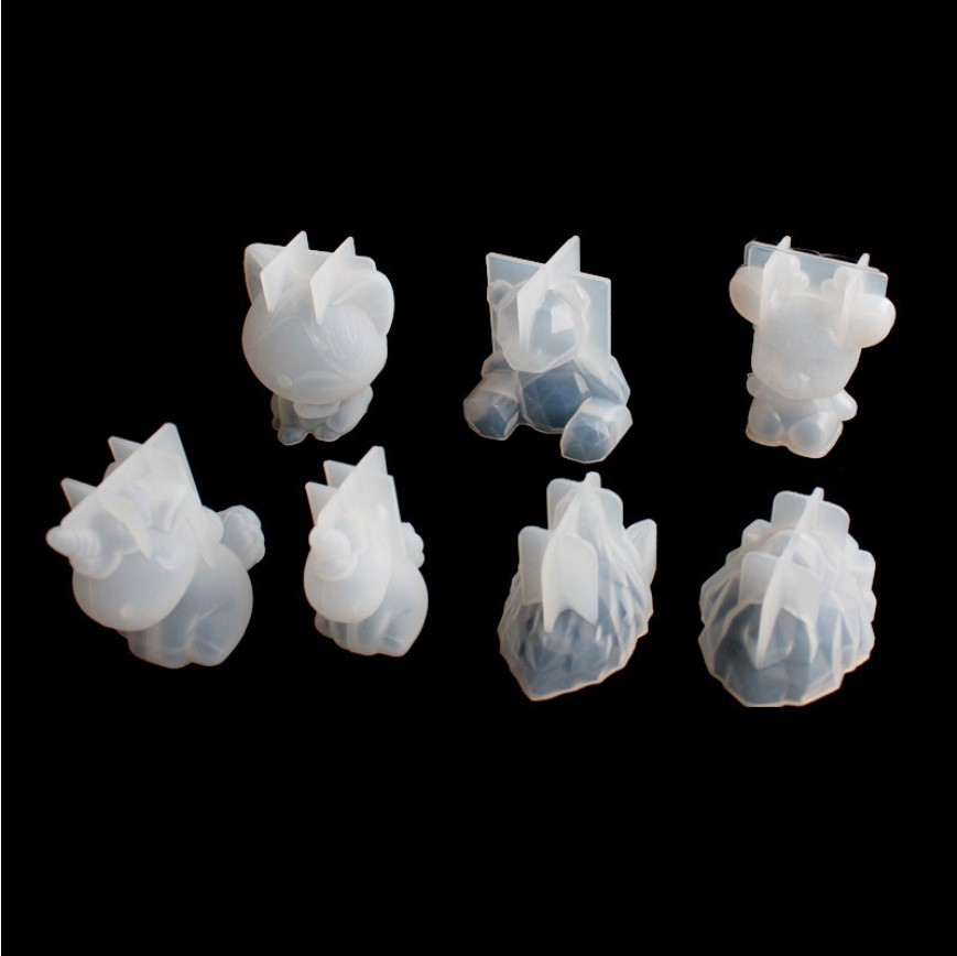 透明ユニコーンシリコーンエポキシ樹脂金型ジオメトリクマウサギ - Candle Making Design のレビューと価格