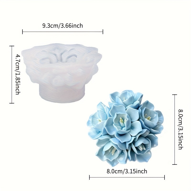 1つのアジサイの花型シリコンモールド、キャンドル、石鹸、樹脂 - Candle Making Tutorial のレビューと価格