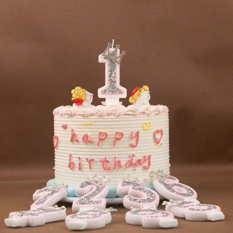 デジタルキャンドル 0-9 ピンクシルバーラインストーンクラ - Paraffin Candle Wax のレビューと価格