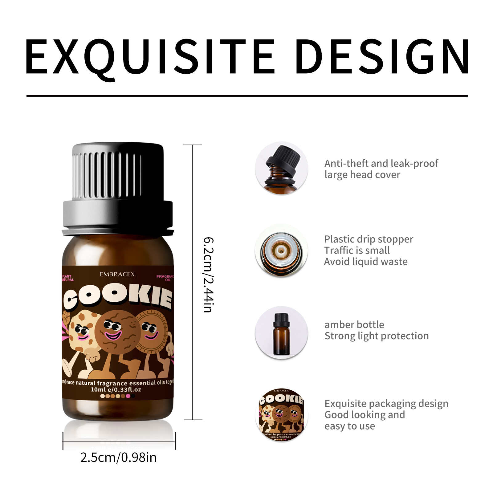10ml クッキー型フレグランスオイル リードディフューザー - Candle Making Fragrances のレビューと価格