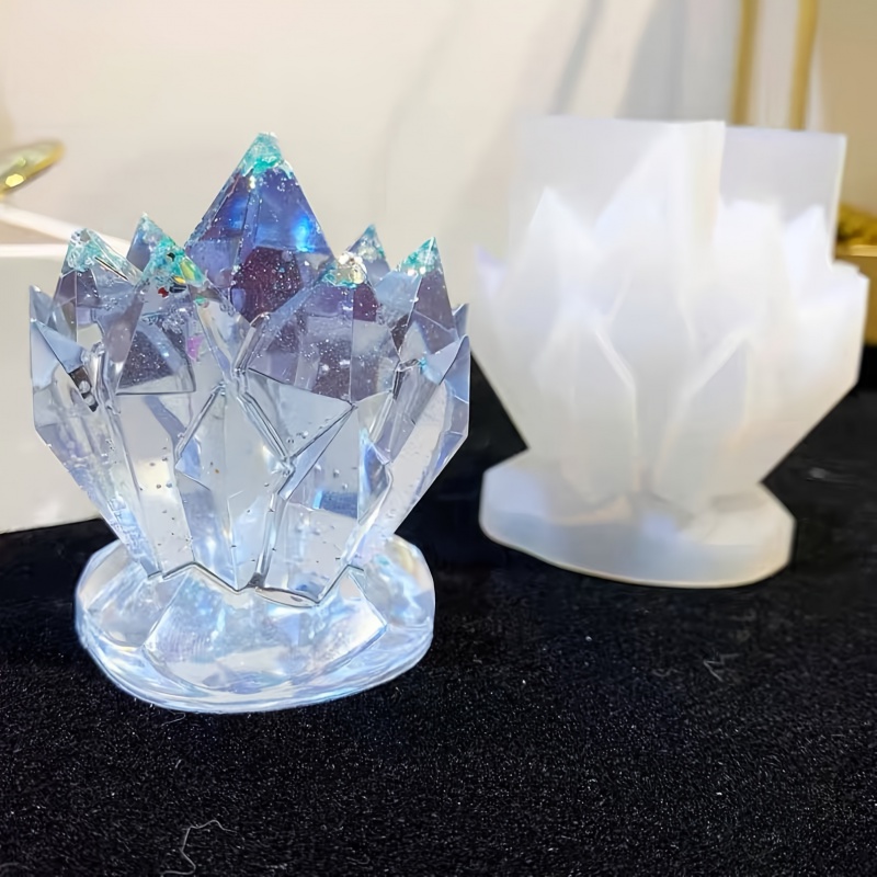 シリコンモールドキャンドル,クリスタルクラスター装飾,時計ジ - Candle Making Design のレビューと価格