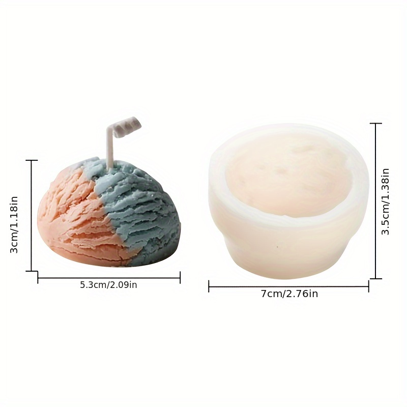 アイスクリーム球形キャンドル作成シリコーン石鹸型モデル DI - Candle Making For Beginners のレビューと価格