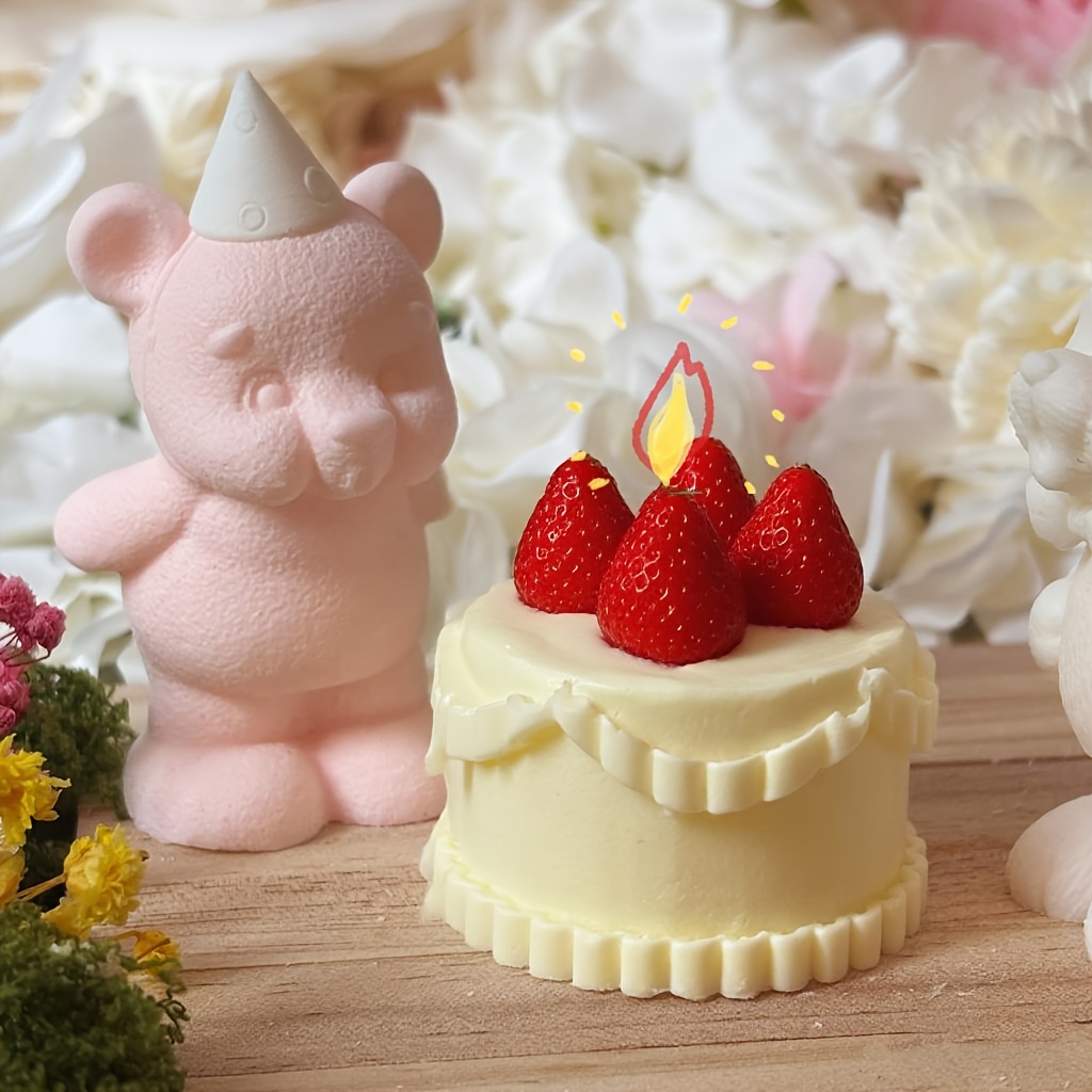 DNEJIU キュートなクマのシリコンモールド DIYキャン - Candle Making Design のレビューと価格