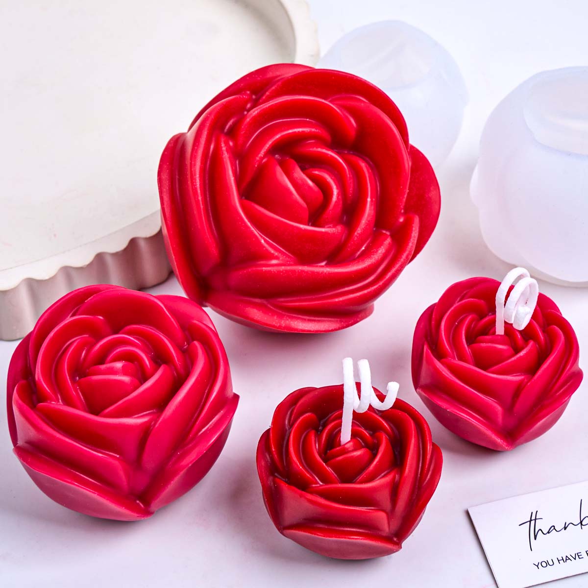 3D 花の形のシリコーンキャンドルモールド DIY ロマンチ - Candle Making For Beginners のレビューと価格