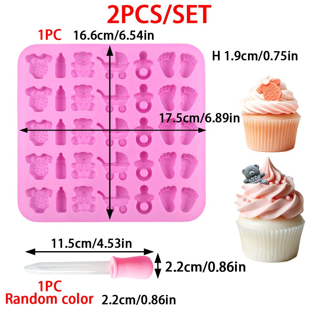 2個入りシリコンモールドセット 35個のキャビティを持つベビ - Candle Making For Beginners のレビューと価格