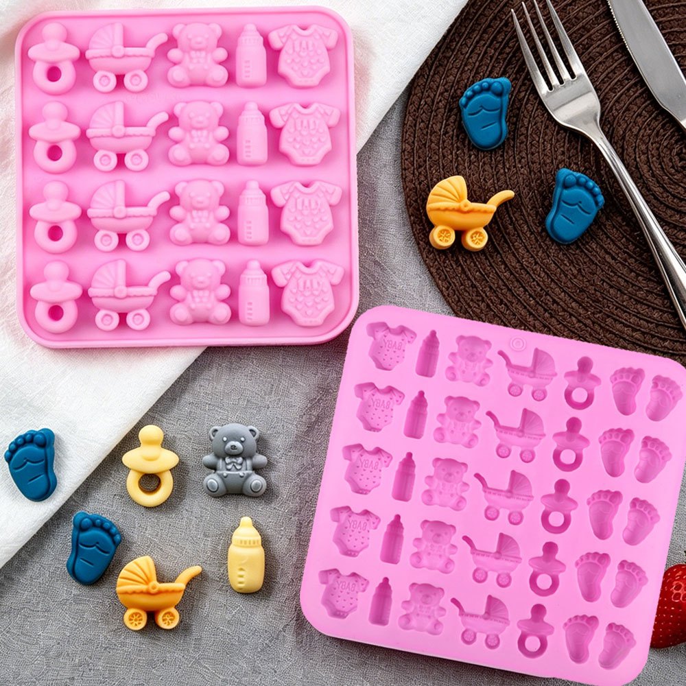 2個入りシリコンモールドセット 35個のキャビティを持つベビ - Candle Making For Beginners のレビューと価格