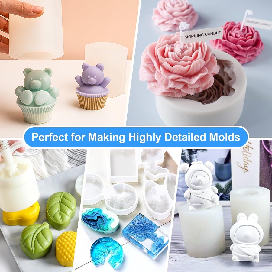 シリコンモールド作成キット、38.8オンスの15A弾性液状シ - Candle Making Tutorial のレビューと価格