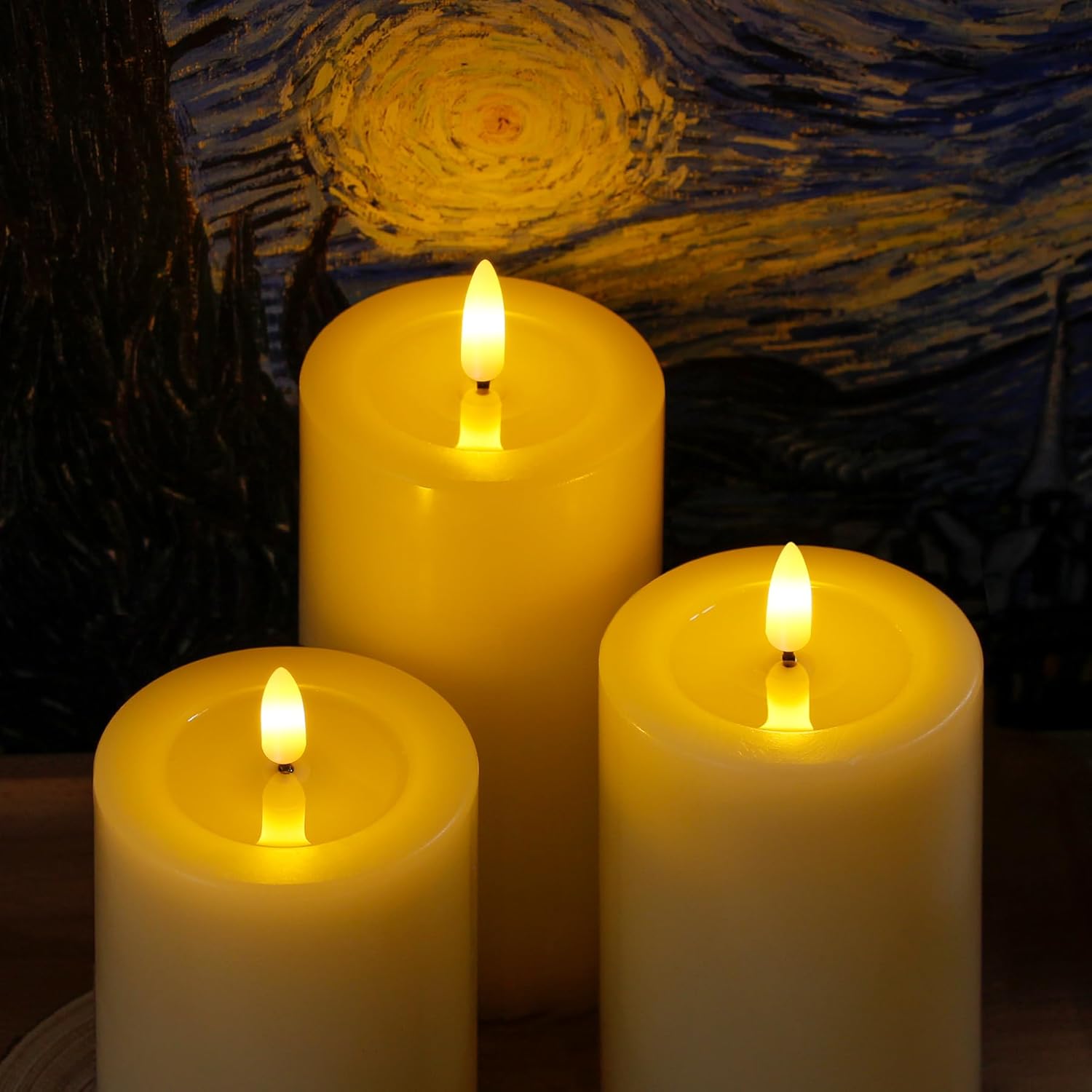 炎のない揺らめくLEDキャンドルセット（タイマー付きリモコン - Paraffin Candle Wax のレビューと価格