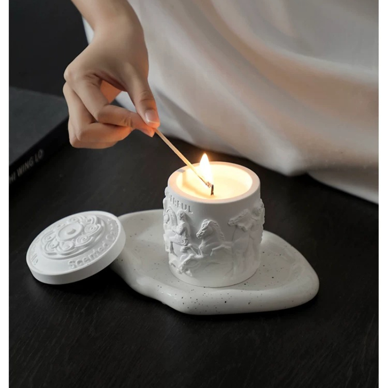 香り付きキャンドルギフトボックス、寝室用睡眠アロマセラピーセ - Paraffin Candle Wax のレビューと価格