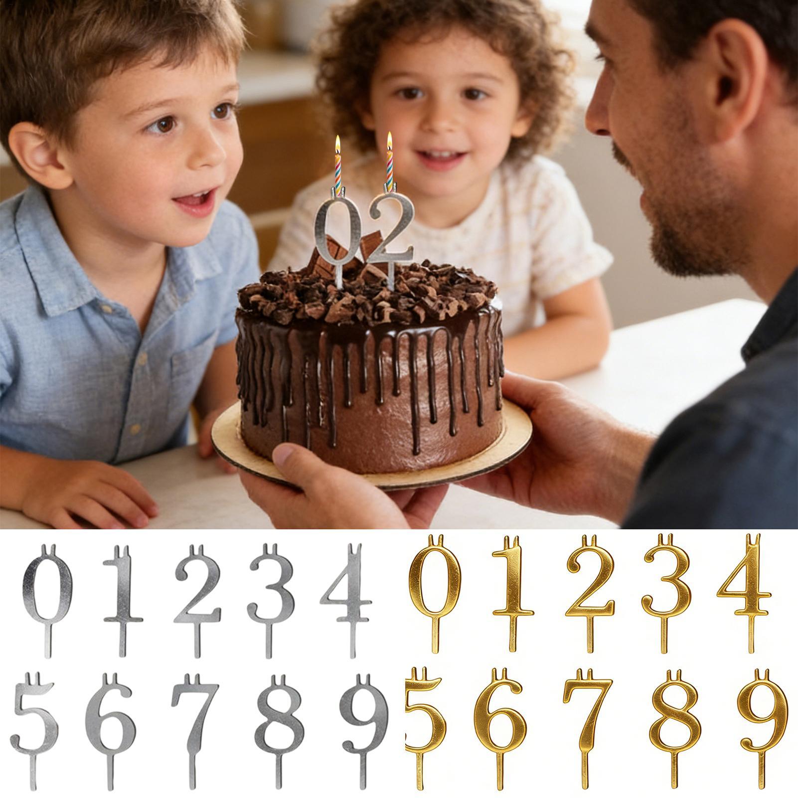 10個入り 0-9 数字ケーキトッパー メタルナンバーキャン - Candle Making Tutorial のレビューと価格